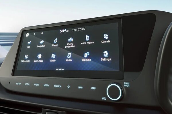Hyundai i20 Infotainment System Main Menu