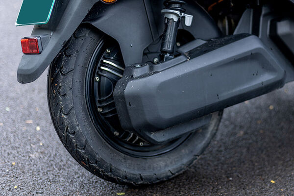 TVS iQube Electric Rear Tyre View